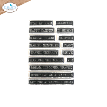 Elizabeth Craft Designs - Stempelset "Travel Phrases" Clear Stamps