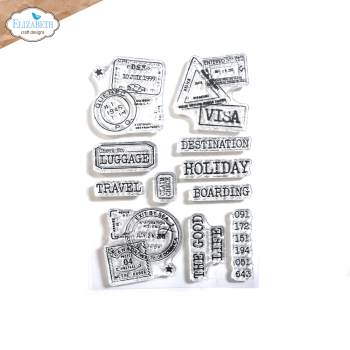 Elizabeth Craft Designs - Stempelset "Passport Stamps" Clear Stamps