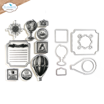 Elizabeth Craft Designs - Stempel & Stanzeschablone "Around the World" Stamp & Dies