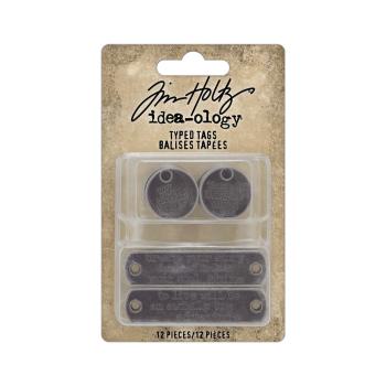 Tim Holtz - Idea Ology - Metalletiketten "Typed Tags"