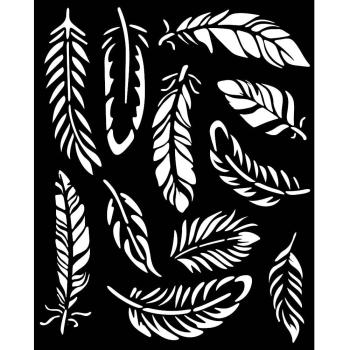 Stamperia - Schablone 20x25cm "Feathers" Stencil