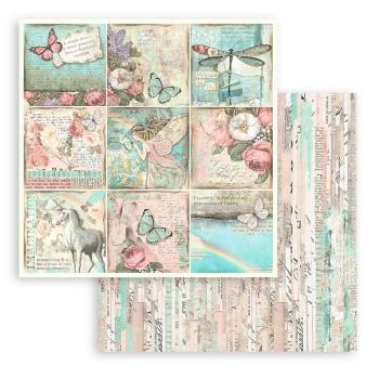 Stamperia - Designpapier "Wonderland" Paper Pack 8x8 Inch - 10 Bogen