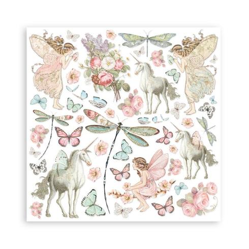 Stamperia - Designpapier "Wonderland" Paper Pack 8x8 Inch - 10 Bogen