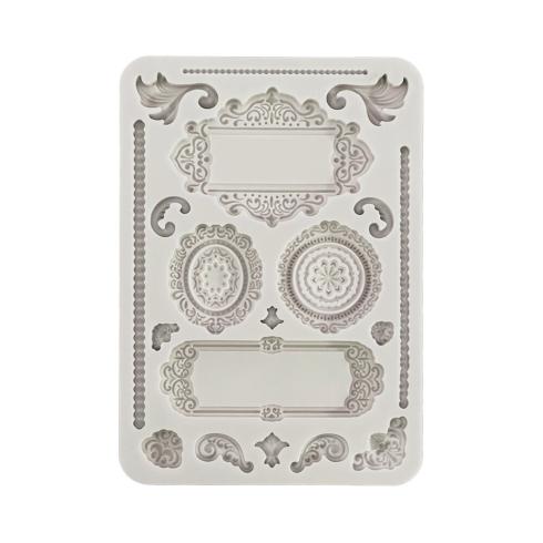 Stamperia - Gießform A5 "Frames and Plates" Soft Mould 