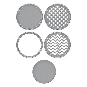 Spellbinders - Stanzschablone "Stitched Edge Circle Backgrounds" Dies