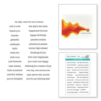 Spellbinders - Stempelset "Typewriter Adventure Sentiments" Clear Stamps