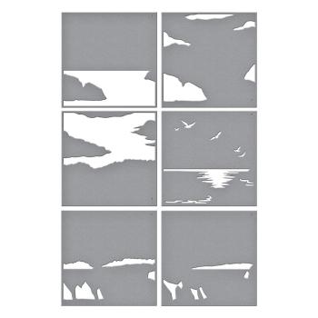 Spellbinders - Schablone "Uncharted Waters" Stencil
