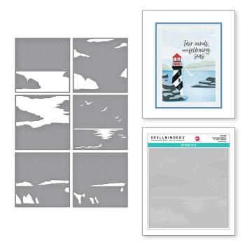 Spellbinders - Schablone "Uncharted Waters" Stencil