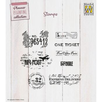 Nellie Snellen - Stempelset "Vintage Labels" Clear Stamps Planer Essential Collection