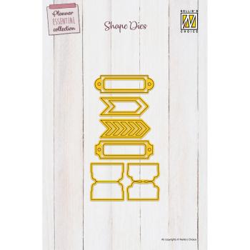 Nellie Snellen - Stanzschablone "Tabs & Labels" Planer Essential Collection Dies