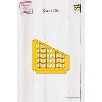 Nellie Snellen - Stanzschablone "Corner Pouch Chevron" Planer Essential Collection Dies
