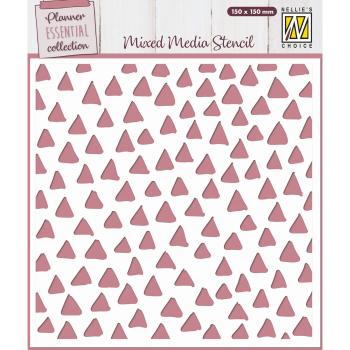 Nellie Snellen - Schablone 15x15cm "Triangles" Planer Essential Collection Stencil 