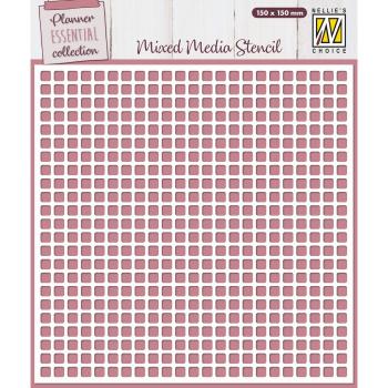 Nellie Snellen - Schablone 15x15cm "Blocks" Planer Essential Collection Stencil 