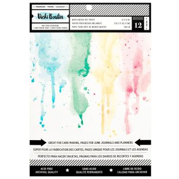 American Crafts - Schablone 6x8 Inch "Mixed Media Art Paper" Stencil