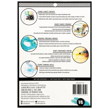 American Crafts - Schablone 6x8 Inch "Mixed Media Art Paper" Stencil