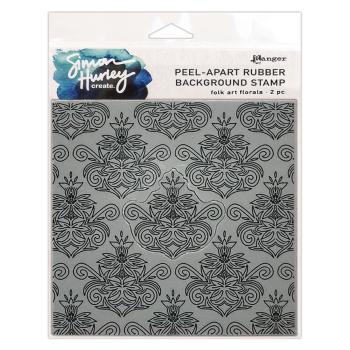 Ranger - Gummistempelset by Simon Hurley Create "Folk Art Florals" Rubber Stamp