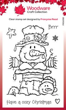 Woodware - Stempelset "Top Hat Snowman" Clear Stamps Design by Francoise Read
