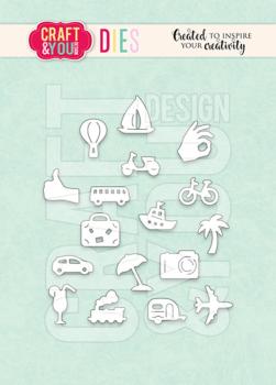 Craft & You Design - Stanzschablone "Travel Pictograms" Dies