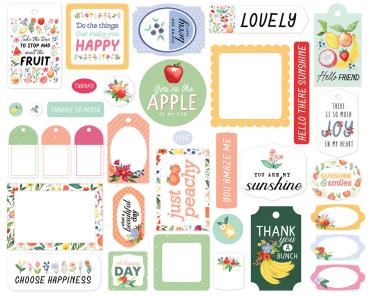 Carta Bella - Stanzteile & Anhänger "Fruit Stand" Ephemera Frames & Tags