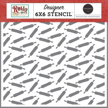 Carta Bella - Schablone 6x6 Inch "Rolling Pin" Stencil