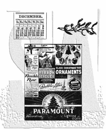 Stampers Anonymous - Gummistempelset "Holidays Past" Cling Stamp Design by Tim Holtz