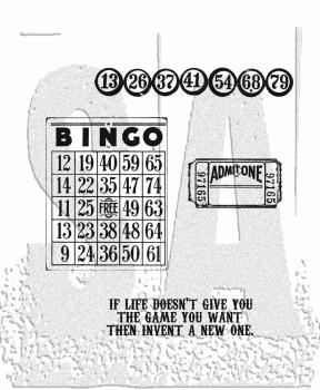 Stampers Anonymous - Gummistempelset "Game Of Life" Cling Stamp Design by Tim Holtz