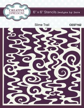 Creative Expressions - Schablone 6x6 Inch "Slime Trail" Stencil Design by Dora