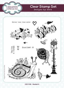 Creative Expressions - Stempelset "Snailed It" Clear Stamps 6x8 Inch Design by Dora