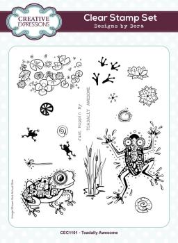 Creative Expressions - Stempelset "Toadally Awesome" Clear Stamps 6x8 Inch Design by Dora