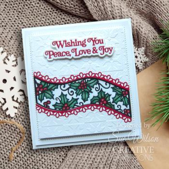 Creative Expressions - Stanzschablone "Festive Collection Holly Ribbon Wave" Craft Dies Design by Sue Wilson
