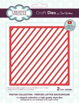 Creative Expressions - Stanzschablone "Festive Collection Pierced Lattice Background" Craft Dies Design by Sue Wilson
