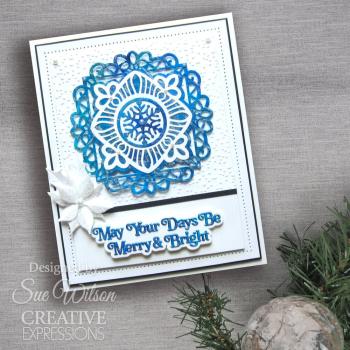 Creative Expressions - Stanzschablone "Festive Collection May Your Day Be Merry & Bright" Craft Dies Design by Sue Wilson
