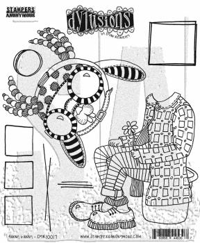 Stampers Anonymous - Gummistempelset "Funny Bunny" Dylusions Cling Stamp Design by Dyan Reaveley