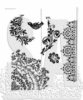 Stampers Anonymous - Gummistempelset "Floral Tattoo" Cling Stamp Design by Tim Holtz