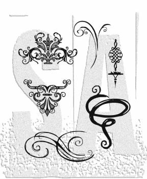 Stampers Anonymous - Gummistempelset "Sketch Elements" Cling Stamp Design by Tim Holtz