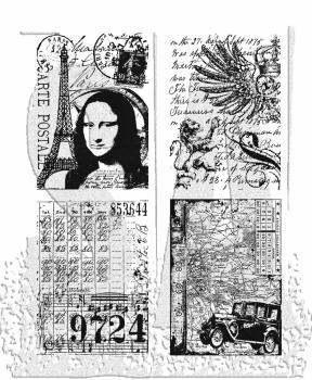 Stampers Anonymous - Gummistempelset "Artistic Collages" Cling Stamp Design by Tim Holtz