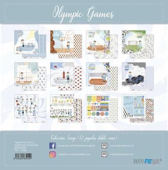 Papers For You - Designpapier "Olympic Games Niño Castaño" Scrap Paper Pack 30,5 x 32 cm - 12 Bogen