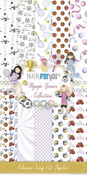Papers For You - Designpapier "Olympic Games Niñas" Paper Pack 6x12 Inch - 12 Bogen 