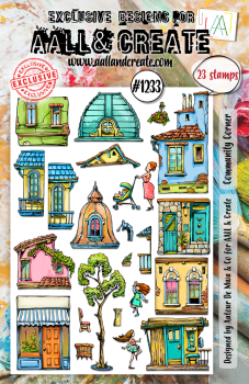 AALL and Create - Stempelset A5 "Community Corner" Clear Stamps