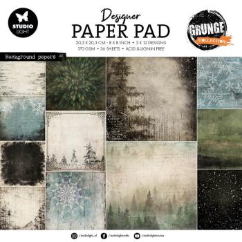 Studio Light - Designpapier "Background Papers" Paper Pack 8x8 Inch - 36 Bogen