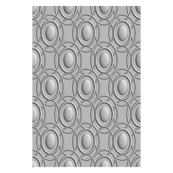 Sizzix - 3D Prägefolder "Cosmopolitan, Golden Rings" Embossing Folder Design by Stacey Park