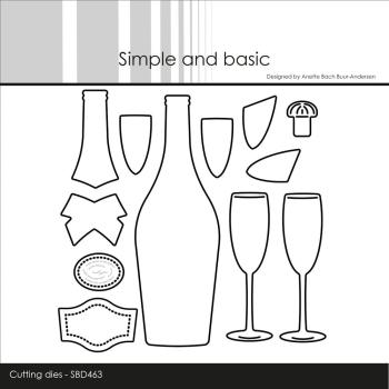 Simple and Basic - Stanzschablone "Champagne Bottle" Dies