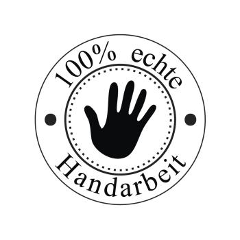 Holz-Stempel "Handarbeit" rund 3cm ø