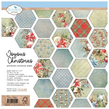 Elizabeth Craft Designs - Designpapier "Joyous Christmas" Paper Pack 12x12 Inch - 12 Bogen