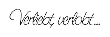 Holz-Stempel "Verliebt, verlobt..." 8x1,7 cm