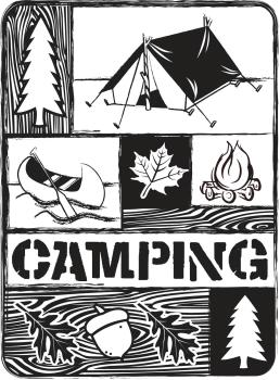 Vaessen Creative - Prägefolder "Camping" Embossingfolder