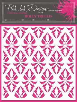 Pink Ink Designs - Schablone "Holly Trellis" Stencil
