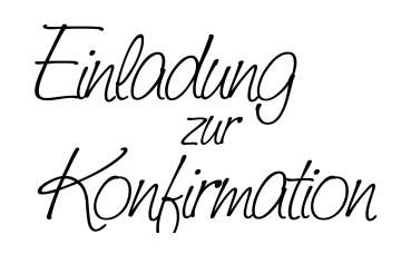 Holz-Stempel "Einladung zur Konfirmation" 6,8x4,2 cm
