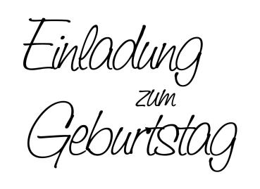 Holz-Stempel "Einladung zum Geburtstag" 6 x 4,4 cm