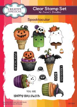 Creative Expressions - Stempelset "Spooktacular" Clear Stamps 6x8 Inch Design by Jane's Doodles
